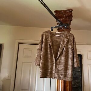 2pcs jacket and blouse set brocade button down or wear separately gorgeous